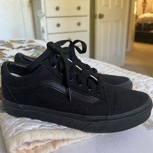 Womens vans all black size 7